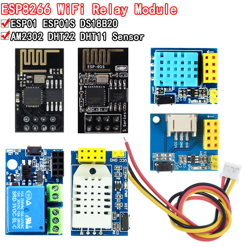 Esp8266 Relay Module - ESP8266 5V WiFi-Relaismodul DS18B20 DHT11 RGB