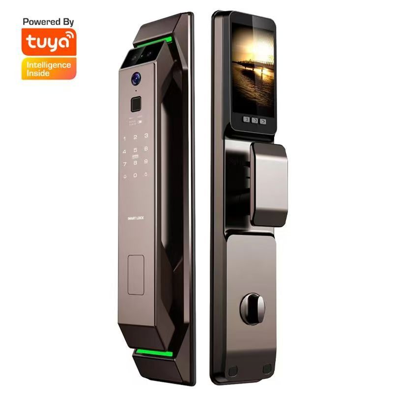 Smart Door Lock Wifi - 3D-Gesichtserkennung Fingerabdruck-Entriegelung Eingangstür Passwort TUYA Smart