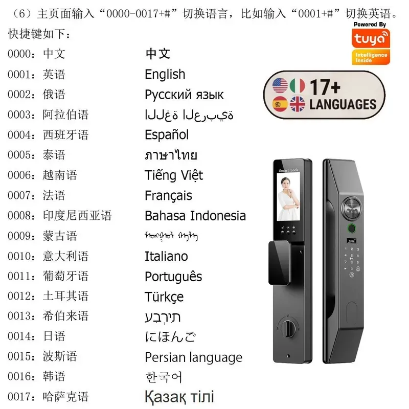 Mehrsprachiges Gesichtserkennu – Smart Door Lock Wifi Bewertung und Preis