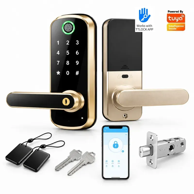 Einzelzungen-Passwort-Fingerab – Smart Door Lock Wifi Bewertung und Preis