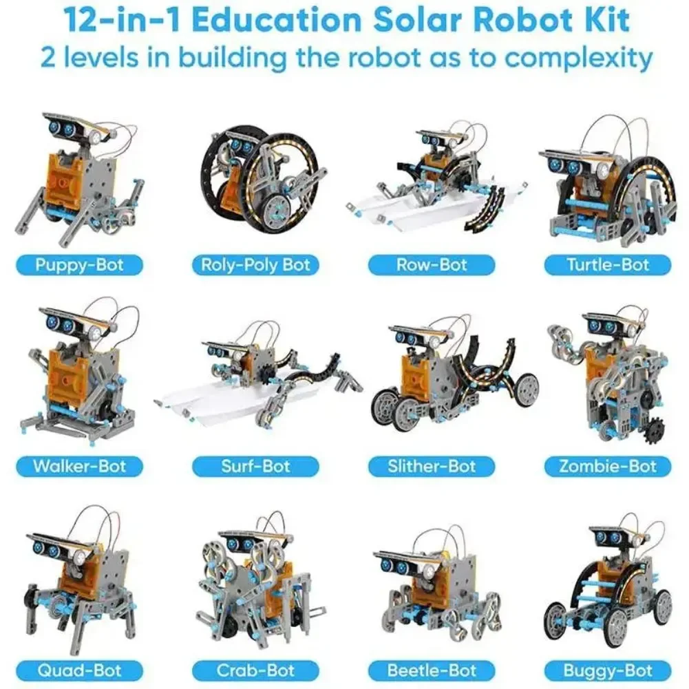 13-in-1 solarbetriebener Robot – Electronics Project Kit Bewertung und Preis